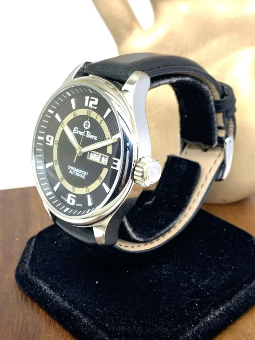 Ernst Benz Men's Watch GC10221 Chrono Sport Swiss Automatic Black Dial 47mm